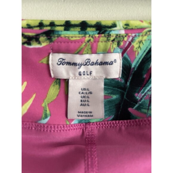 Tommy Bahama Golf Skort Womens Large‎ Tropical Ruffle Pink Green Stretch Preppy - Picture 2 of 8